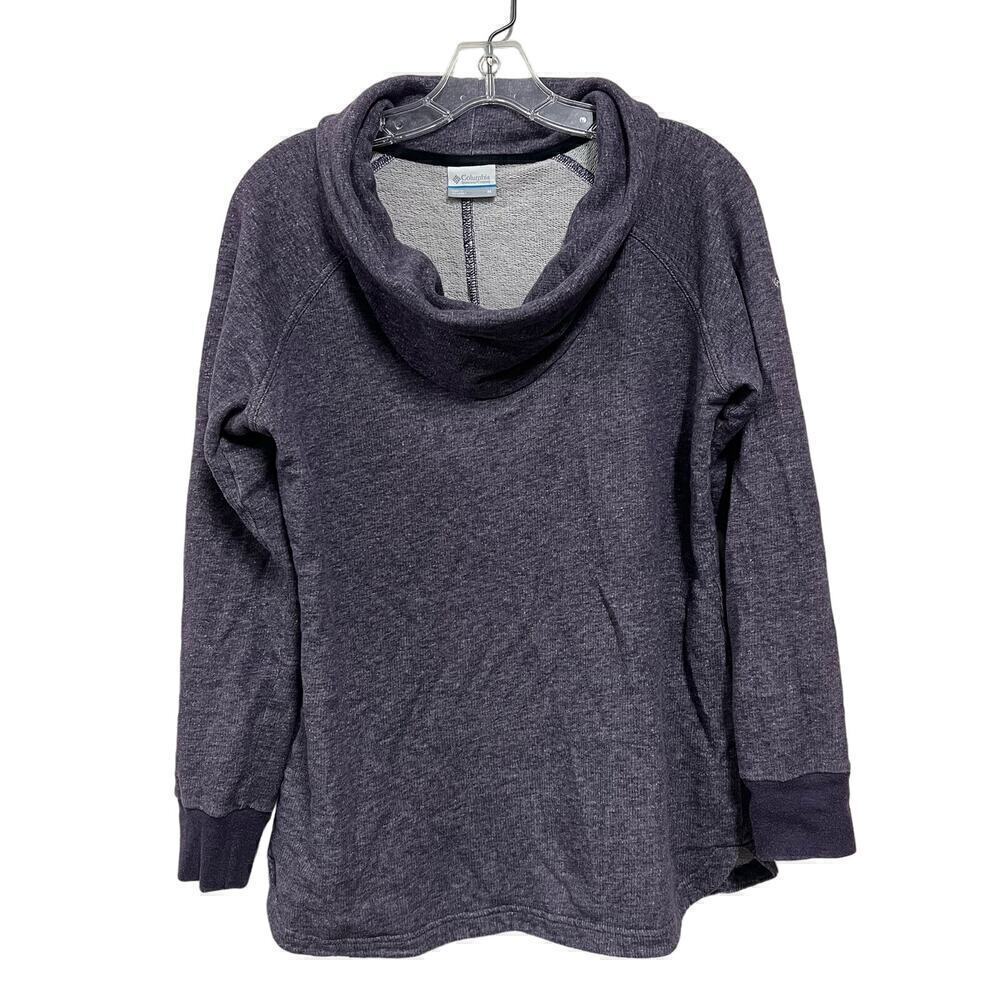 Columbia Purple Heathered Cowl Neck Pullover Sweatshirt Size Medium